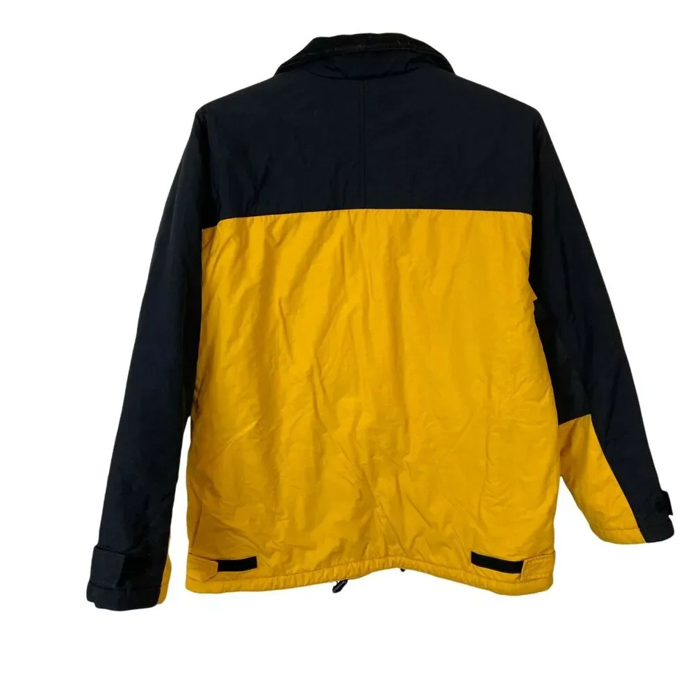Polo Ralph Lauren Men's Yellow Black Windbreaker Jacket Size Large Vintage